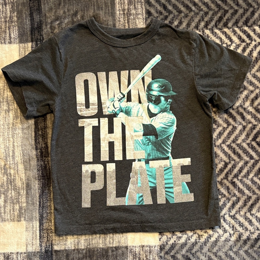Place Black and Teal Baseball Graphic Tee